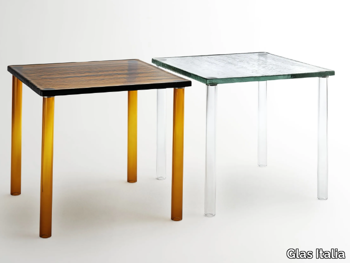 NESTING - Square Murano glass table _ Glas Italia