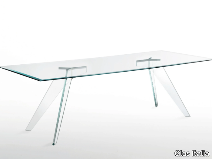 ALISTER - Rectangular crystal table _ Glas Italia