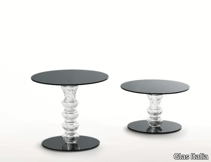 CALICE - Round crystal coffee table _ Glas Italia