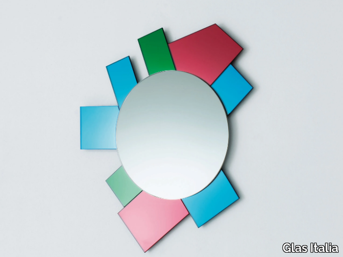 GLI SPECCHI DI DIONISO 6 - Round wall-mounted framed mirror _ Glas Italia