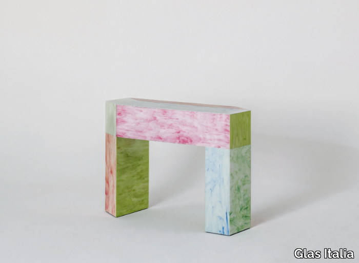 REMIS - Stained glass console table _ Glas Italia