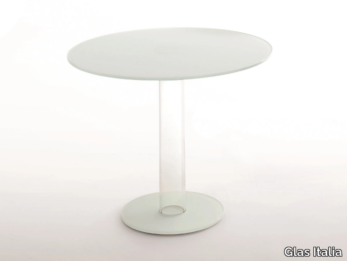 HUB BISTROT - Round crystal table _ Glas Italia