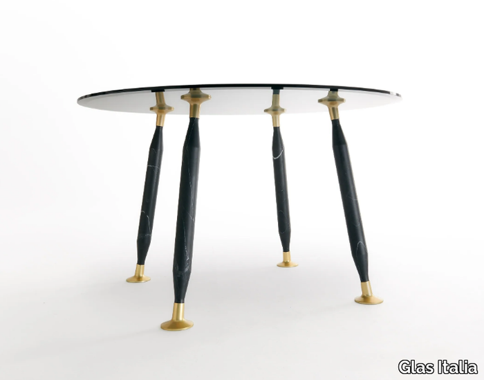 LADY HIO - Round crystal table _ Glas Italia