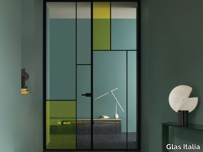 SHERAZADE DOUBLE SWING SLIM JAMBS - Hinged glass door _ Glas Italia