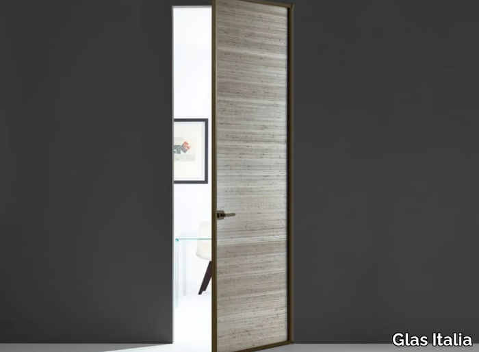 SHERAZADE SWING PLAIN - Hinged flush-fitting glass door _ Glas Italia