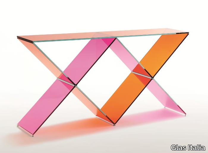 XX - Rectangular crystal console table _ Glas Italia