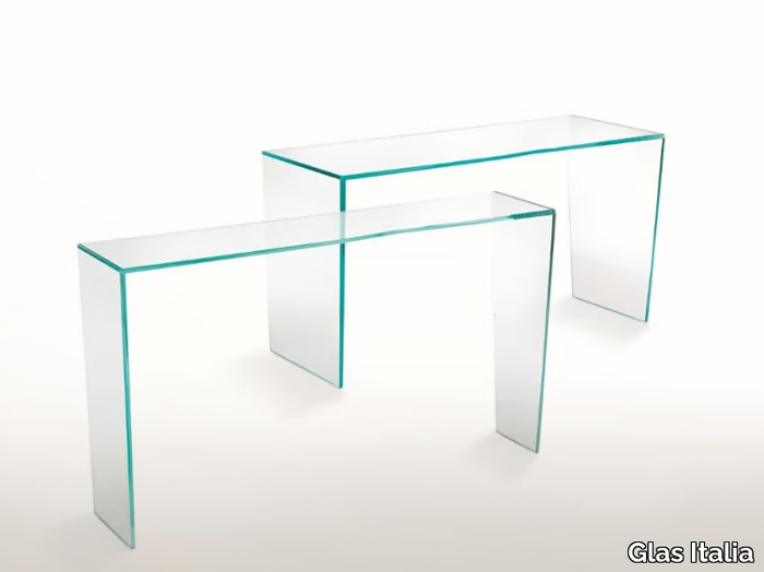 TRIM - Rectangular crystal console table _ Glas Italia