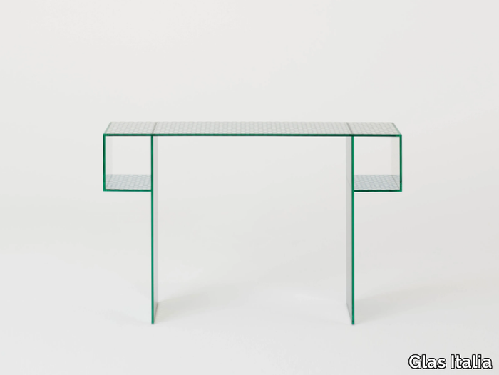 ROBOTIN - Rectangular crystal console table _ Glas Italia