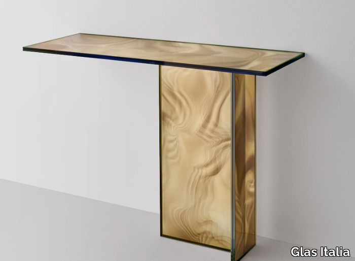 LIQUEFY - Rectangular crystal console table _ Glas Italia