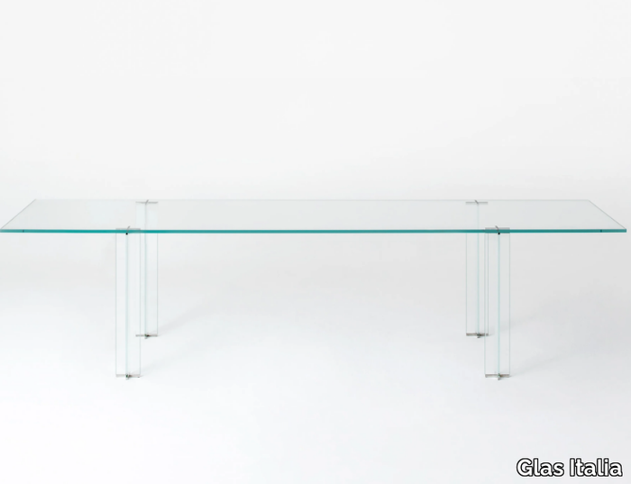 X-T - Rectangular crystal table _ Glas Italia