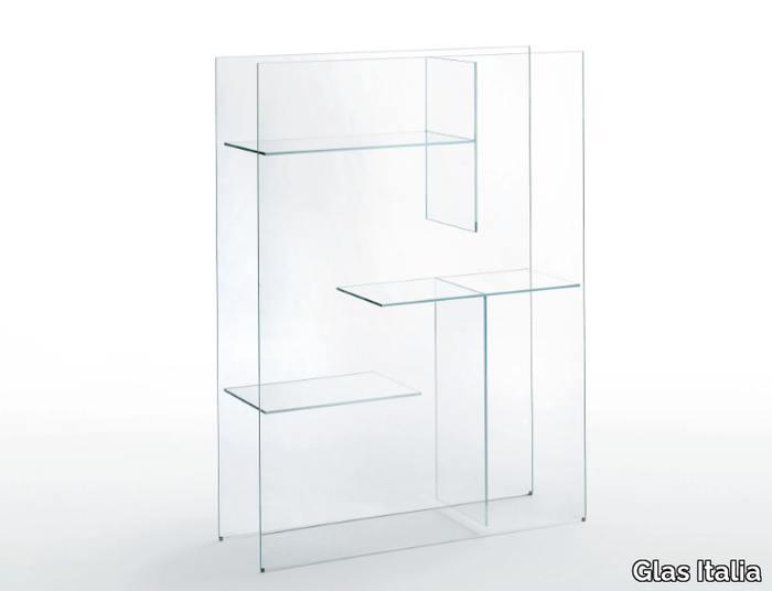 TRANSFIX - Freestanding crystal bookcase _ Glas Italia