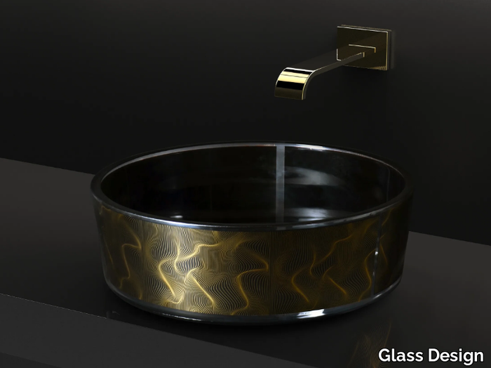 VENTO - Countertop round glass washbasin _ Glass Design