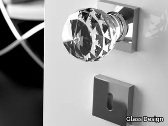 GEO Ø 60 TRASPARENTE - Crystal door knob _ Glass Design