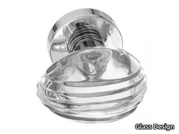 OVO STRIPED TRANSPARENT - Crystal door knob _ Glass Design