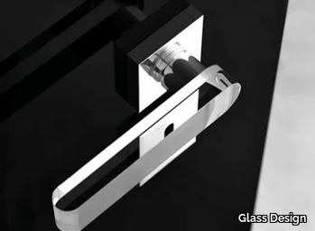 ROUND HOME TRANSPARENT/SANDBLASTED - Crystal door handle _ Glass Design