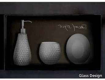 GOLF SET FUMÈ - Countertop Vetro Freddo® soap dish _ Glass Design