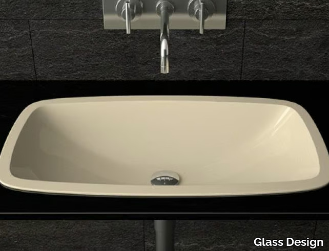 OPEN - Inset rectangular washbasin _ Glass Design