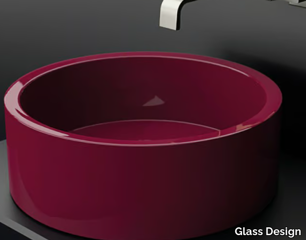 DE COSTE - Countertop stainless steel washbasin _ Glass Design