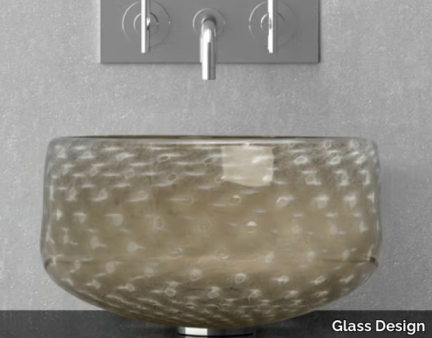 OTTICO - Countertop round Murano glass washbasin _ Glass Design