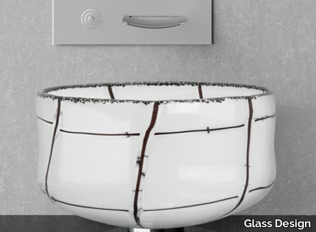 CANALE - Countertop round Murano glass washbasin _ Glass Design