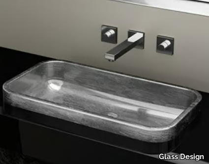 JIMMY FL - Inset rectangular washbasin _ Glass Design