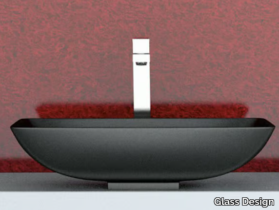 NET - Countertop oval washbasin _ Glass Design