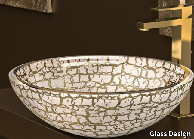 KALAHARI Ø 44 - Countertop round glass washbasin _ Glass Design