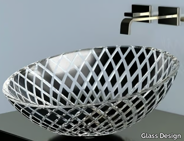 XENI - Countertop single glass washbasin _ Glass Design