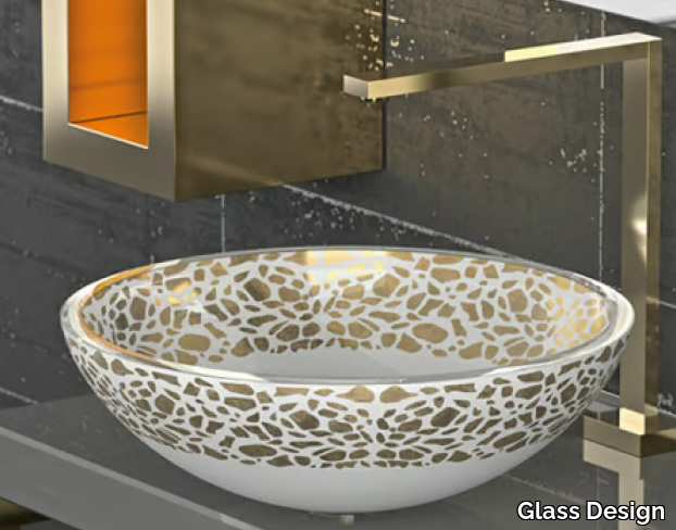 FLARE Ø 34 - Countertop single glass washbasin _ Glass Design