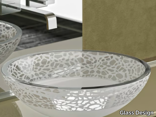 FLARE Ø 40 - Countertop single glass washbasin _ Glass Design