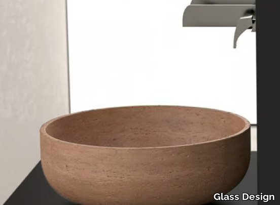 RAPOLANO 45 - Countertop round washbasin _ Glass Design