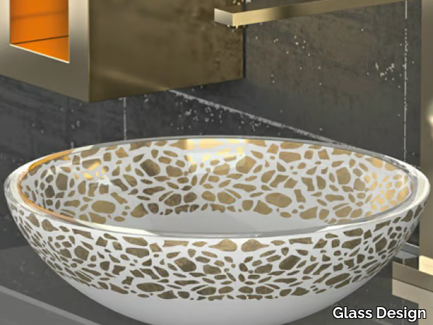 FLARE Ø 44 - Countertop round glass washbasin _ Glass Design