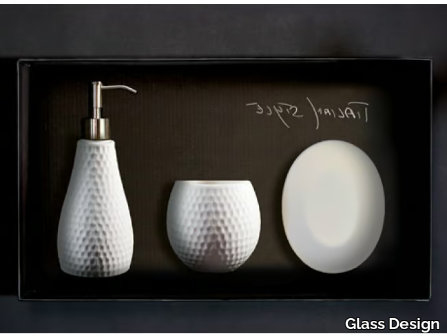 GOLF SET BIANCO - Countertop Vetro Freddo® soap dish _ Glass Design