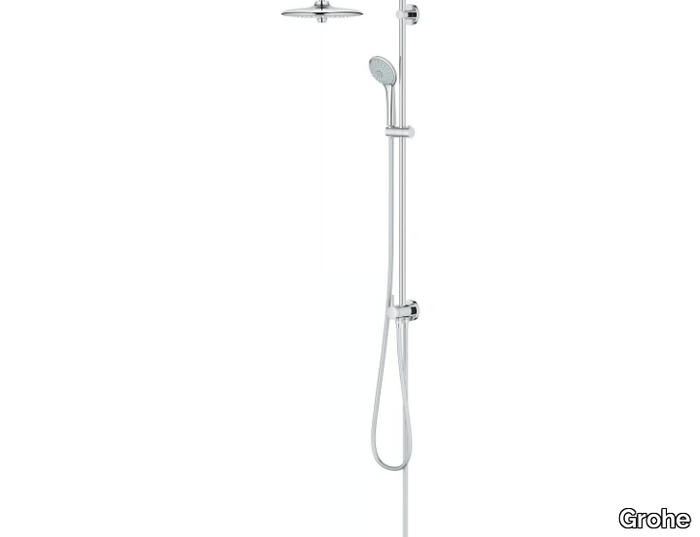 EUPHORIA SYSTEM 260 - Wall-mounted shower panel with hand shower with overhead shower _ Grohe