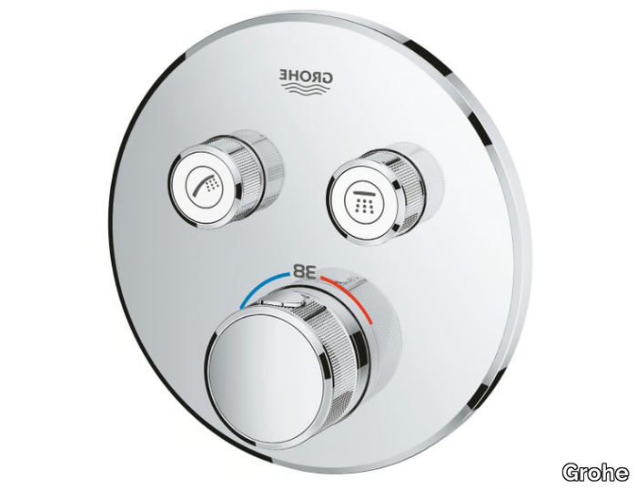 GROHTHERM SMARTCONTROL - Thermostatic shower mixer with plate _ Grohe