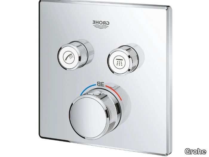 GROHTHERM SMARTCONTROL - Recessed shower mixer with plate _ Grohe