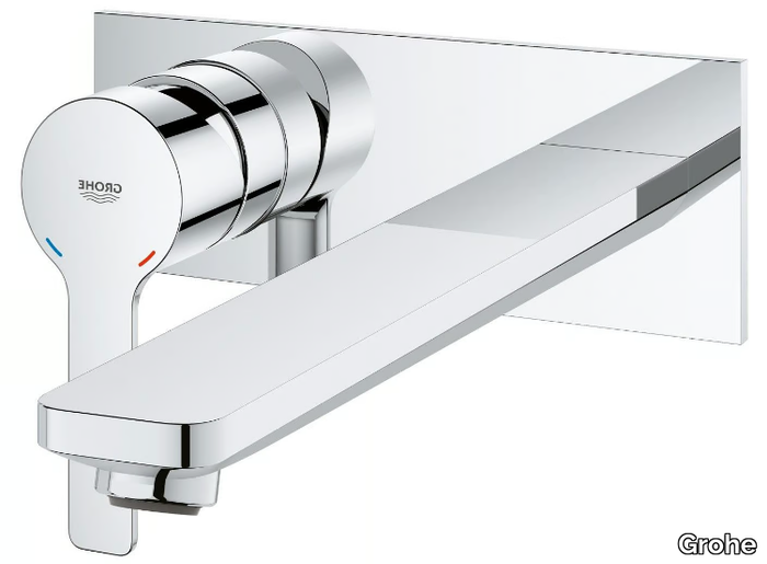 LINEARE NEW - Wall-mounted washbasin mixer with plate _ Grohe