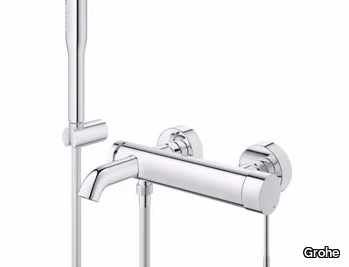 ESSENCE NEW - Wall-mounted bathtub mixer with hand shower _ Grohe