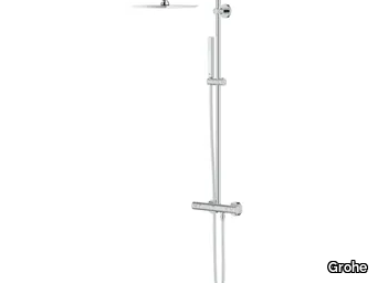 EUPHORIA SYSTEM 230 - Wall-mounted thermostatic shower panel with overhead shower _ Grohe