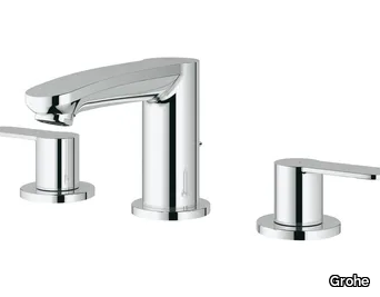 EUROSTYLE COSMOPOLITAN - 3 hole countertop washbasin tap with pop up waste _ Grohe