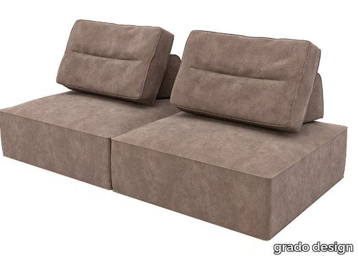 9-LAYER THICK - 2 seater sectional fabric sofa _ grado design