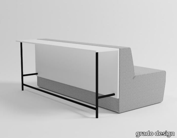 MODO POD - 2 seater fabric sofa with writing board _ grado design