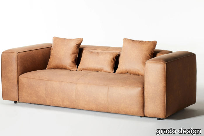 BUTTER - 3 seater leather sofa _ grado design