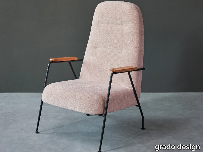 PUFFY - Fabric armchair with headrest _ grado design