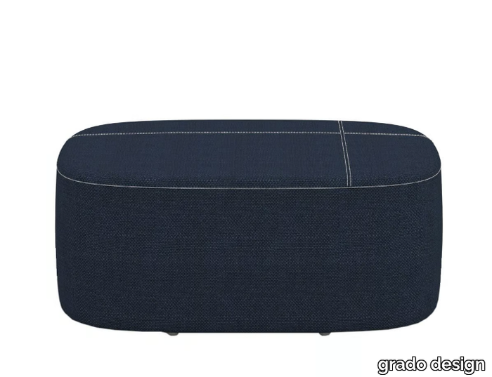 RICE M - Upholstered rectangular fabric pouf _ grado design