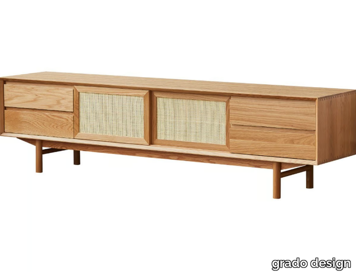 TORII - Wooden TV cabinet with doors _ grado design