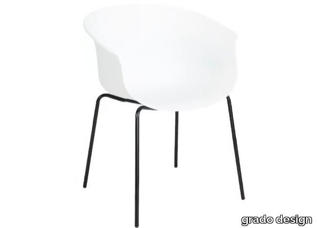 QUEEN - Polypropylene chair with armrests _ grado design