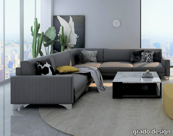 PENT - Corner 5 seater fabric sofa _ grado design