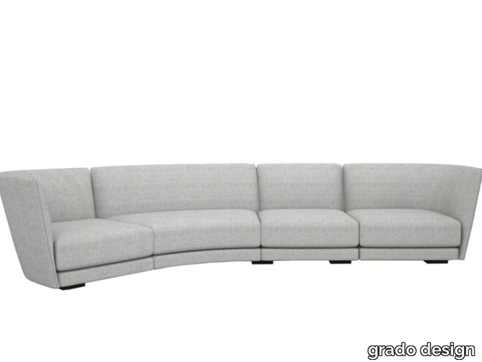 HALLE - Curved 4 seater fabric sofa _ grado design