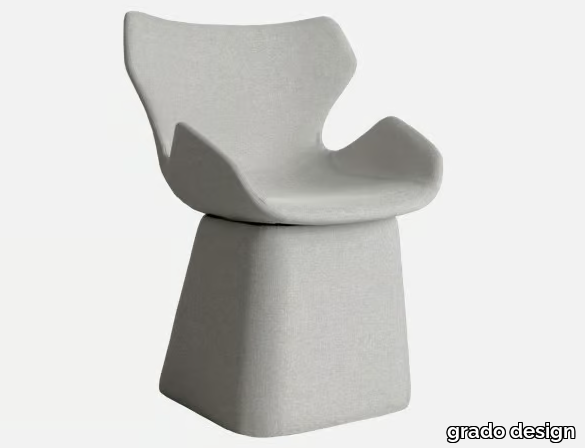 WINGS - Fabric chair with armrests _ grado design